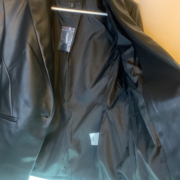 NWT Express size XS VEGAN LEATHER single button black jacket / blazer - Picture 7 of 14